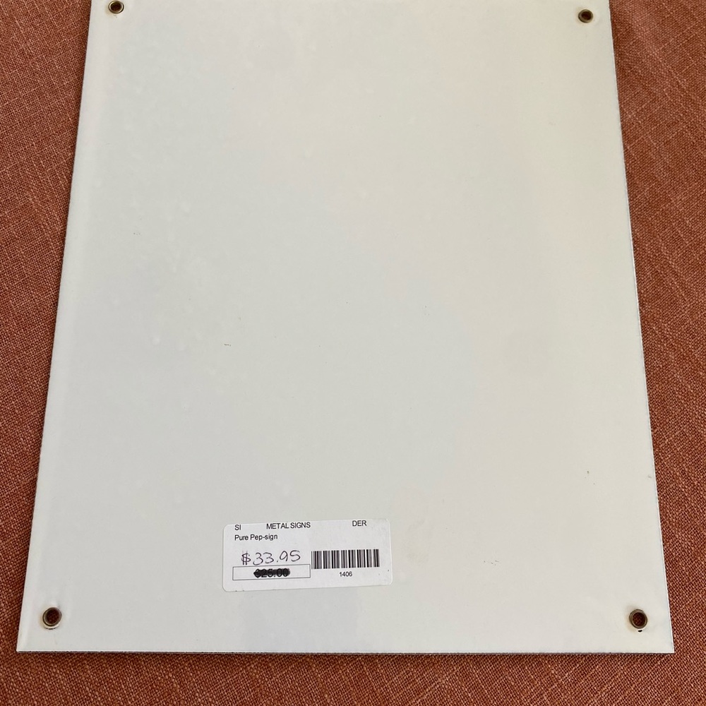 Porcelain sign pure pep NWT - Picture 2 of 2